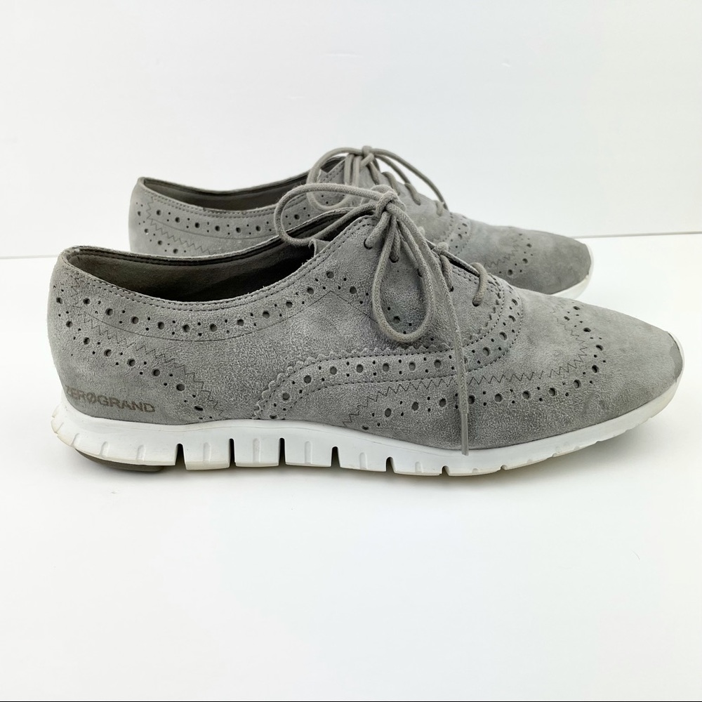 Cole Haan Gray Suede Wingtip Sneakers